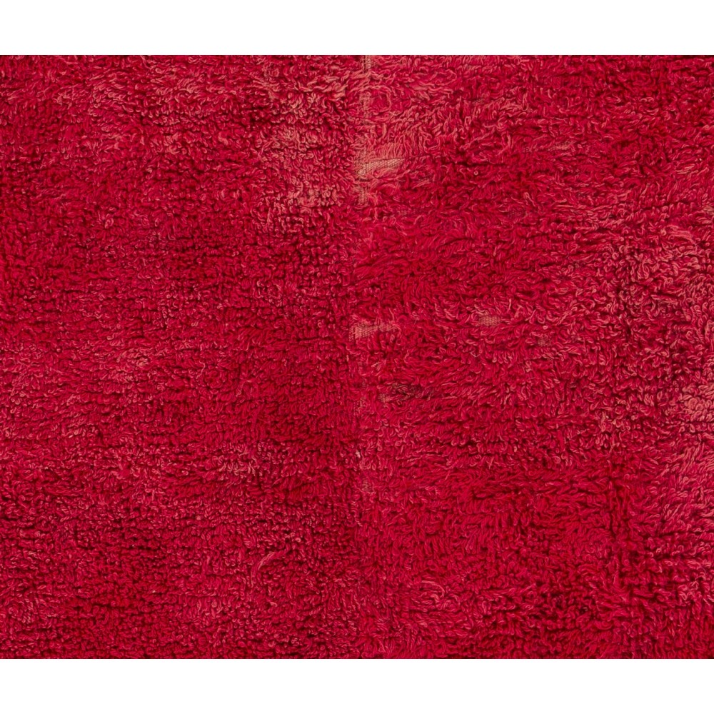 Solid Red Midcentury Handmade "Tulu" Rug