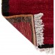 Minimalist Handmade Tulu Rug with Border. Red Color Moroccan Berber Style Carpet. All Wool