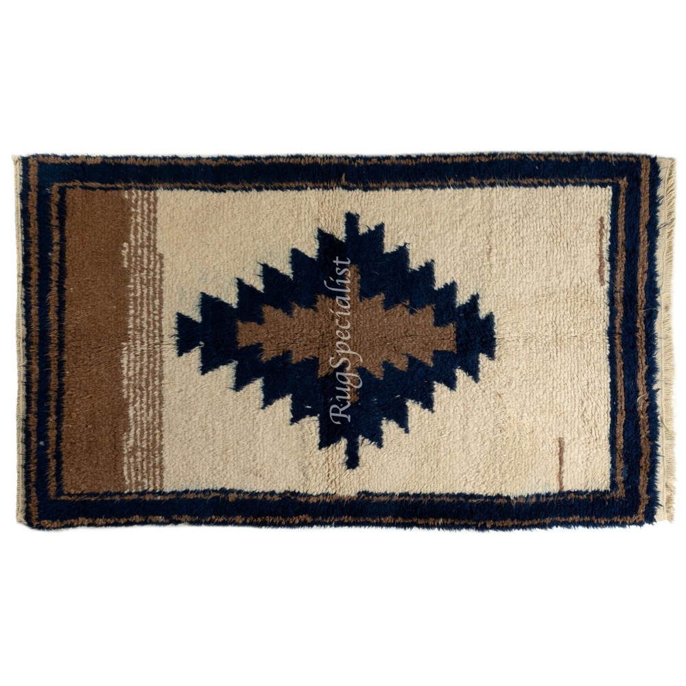 Soft Wool Tulu Rug, Simple Geometric Design, Custom Options Available