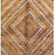 Vintage Checkered Handmade Tulu Rug in Soft Colors, 100% Wool