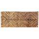 Vintage Checkered Handmade Tulu Rug in Soft Colors, 100% Wool