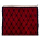 Hand-Knotted Anatolian Tulu Rug in Burgundy Red and Dark Blue