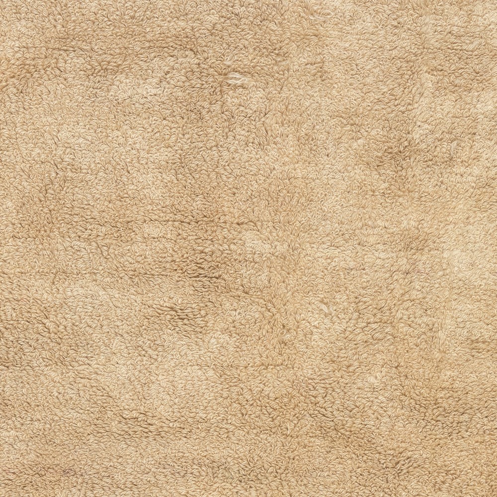 Vintage Hand-Knotted Turkish Tulu Rug in Beige with Brown Border, 100% Natural Wool Vintage Hand-Knotted Turkish Tulu Rug in Beige with Brown Border, 100% Natural Wool