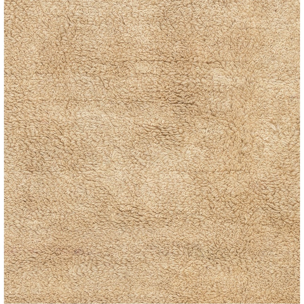 Vintage Hand Knotted Turkish Tulu Rug in Beige with Brown Border, 100% Soft Natural Wool