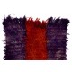 Vintage "Filikli" Tulu Rug Made of Mohair 'Angora Wool', Red and Purple Colors