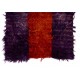 Vintage "Filikli" Tulu Rug Made of Mohair 'Angora Wool', Red and Purple Colors