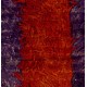 Vintage "Filikli" Tulu Rug Made of Mohair 'Angora Wool', Red and Purple Colors