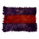 Vintage "Filikli" Tulu Rug Made of Mohair 'Angora Wool', Red and Purple Colors