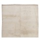 Minimalist Anatolian "Tulu" Rug made of Natural Undyed Wool