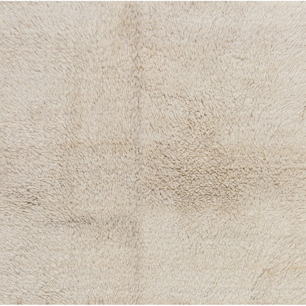 Minimalist Anatolian "Tulu" Rug made of Natural Undyed Wool