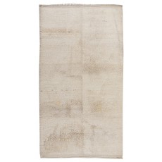 Minimalist Anatolian "Tulu" Rug made of Natural Undyed Wool