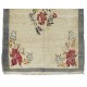 Fine Hand-Knotted Vintage Floral Rug From Konya