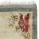 Vintage Hand-Knotted Turkish Tulu Rug with Floral Design in Cream, Gray and Red Vintage Hand-Knotted Turkish Tulu Rug with Floral Design in Cream, Gray and Red