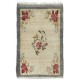 Fine Hand-Knotted Vintage Floral Rug From Konya