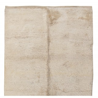 Minimalist Anatolian "Tulu" Rug made of Natural Undyed Wool