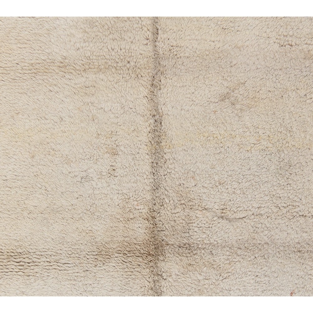 Minimalist Anatolian "Tulu" Rug made of Natural Undyed Wool