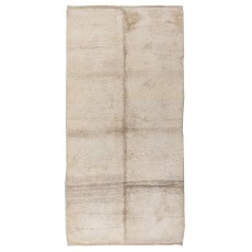 Minimalist Anatolian "Tulu" Rug made of Natural Undyed Wool