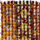 Vintage Turkish Kilim Rug with Colorful Pom Poms, Bed and Sofa Cover