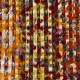 Vintage Turkish Kilim Rug with Colorful Pom Poms, Bed and Sofa Cover