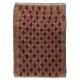 Karapinar Rug with Floral Lattice Design in Latte Brown and Red