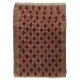 Karapinar Rug with Floral Lattice Design in Latte Brown and Red