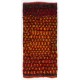 Vintage Handmade Turkish Tulu Rug in Red, Yellow and Brown Colors