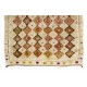 Antique Handmade Turkish Tulu Rug with Geometric Design, 100% Wool