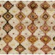 Antique Handmade Turkish Tulu Rug with Geometric Design, 100% Wool
