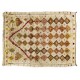 Antique Handmade Turkish Tulu Rug with Geometric Design, 100% Wool