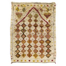 Antique Handmade Turkish Tulu Rug with Geometric Design, 100% Wool