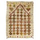 Antique Handmade Turkish Tulu Rug with Geometric Design, 100% Wool