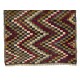 Checkered Zig Zag Design Handmade Turkish Tulu Rug
