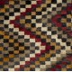 Checkered Zig Zag Design Handmade Turkish Tulu Rug