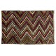 Checkered Zig Zag Design Handmade Turkish Tulu Rug