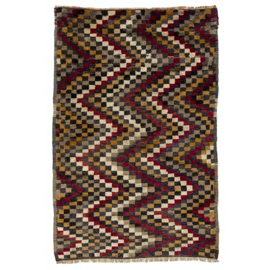 Checkered Zig Zag Design Tulu Rug Checkered Zig Zag Design Tulu Rug