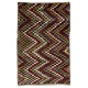 Checkered Zig Zag Design Handmade Turkish Tulu Rug