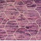 Lilac and Orchid Color Moroccan Hand Knotted Rug, 100% Wool