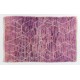 Lilac and Orchid Color Moroccan Hand Knotted Rug, 100% Wool