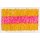 Shag Pile Mohair Tulu Rug in Hot Pink and Yellow Colors, Velvety Wool