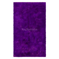 Solid Purple Color Hand-knotted Tulu Rug, 100% Wool. Custom Options Available
