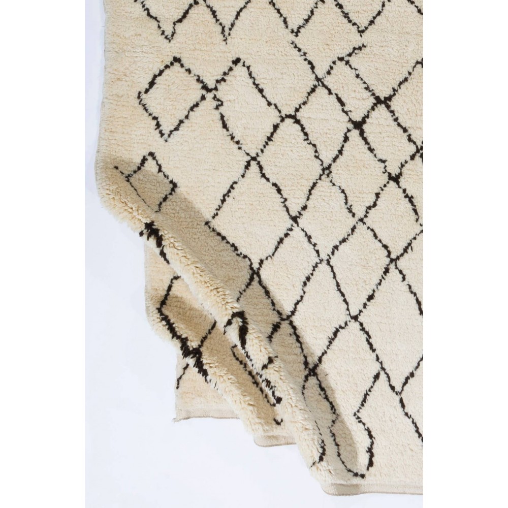 Contemporary Moroccan Berber Rug Made of Natural Undyed Wool