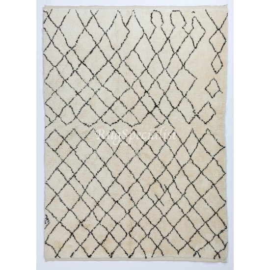 Contemporary Moroccan Berber Rug Made of Natural Undyed Wool