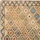 Tulu Rug in Muted Colors with Overall Stylized Floral Heads Pattern