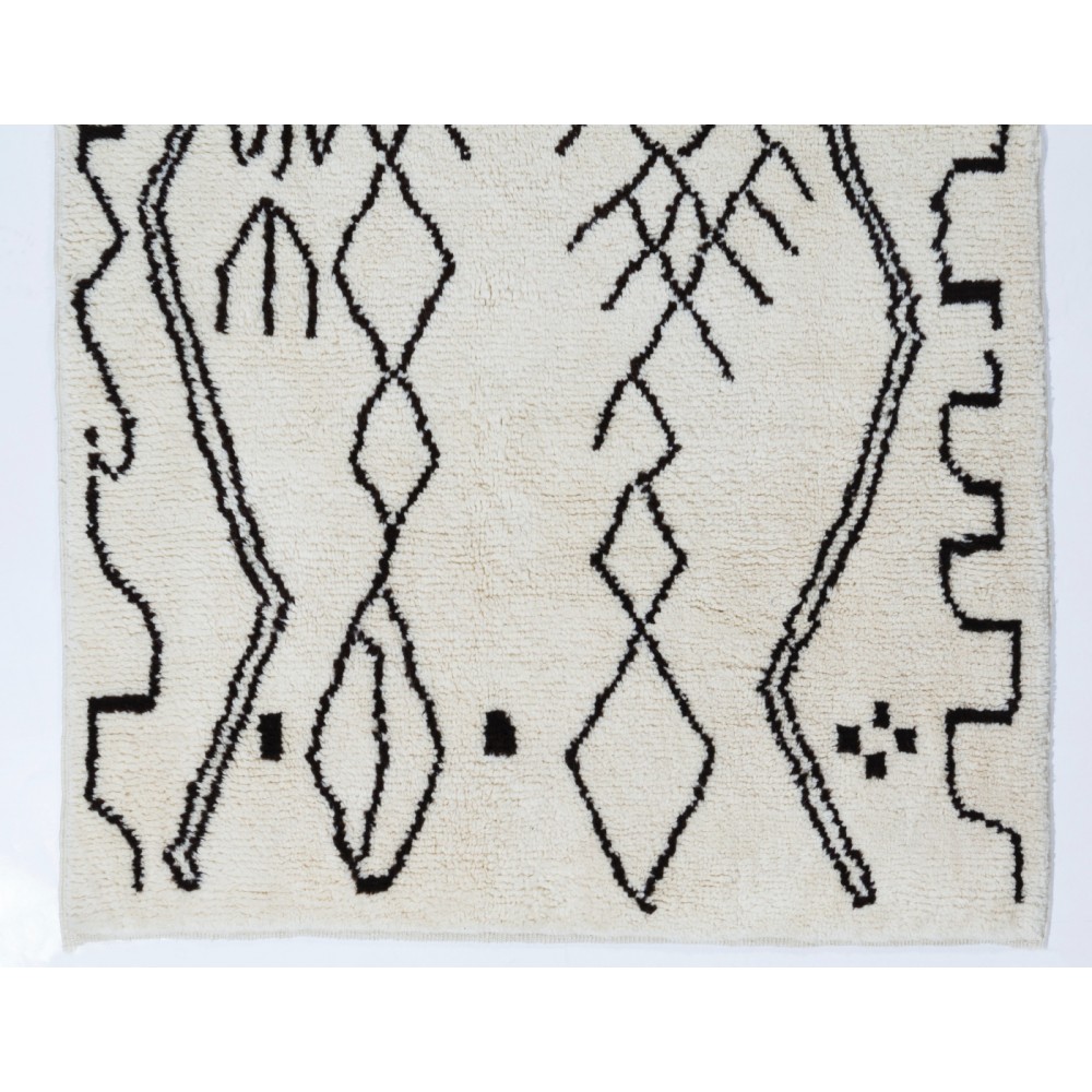 New Moroccan Tulu Rug Made of %100 Natural Undyed Wool. Custom Options Available