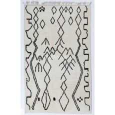 New Moroccan style Tulu Rug Made of Natural Undyed Wool. Custom Options Available