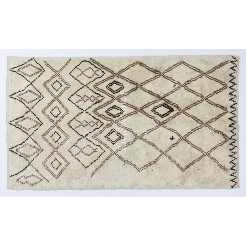 New Moroccan Tulu Rug Made of %100 Natural Undyed Wool. Custom Options Available