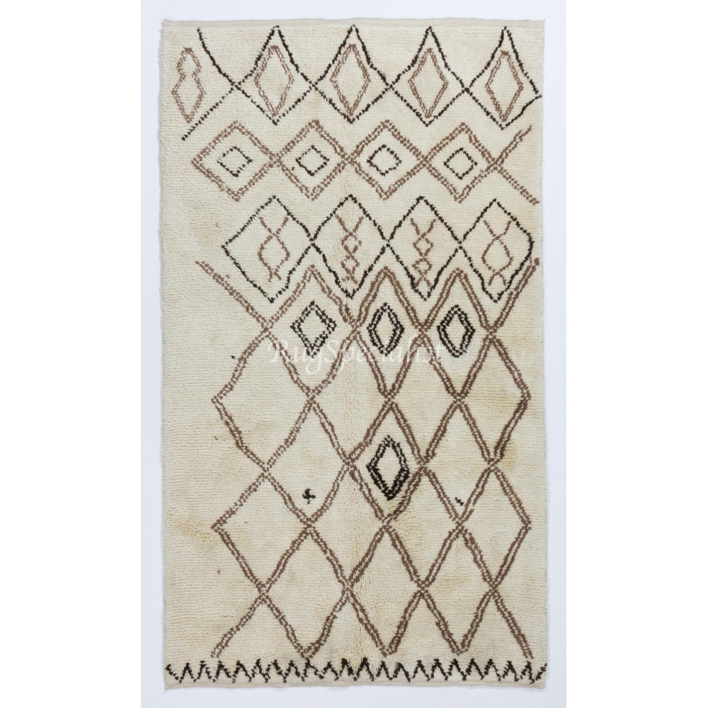 New Moroccan Tulu Rug Made of %100 Natural Undyed Wool. Custom Options Available