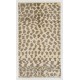 Modern Moroccan Berber Rug, 100% Soft Natural Un-Dyed Wool, Cream Hand-Knotted Shaggy Carpet. Custom Options Available