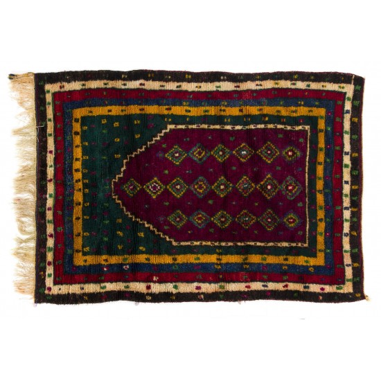 Vintage Anatolian "Tulu" Prayer Rug