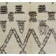 Hand-Knotted Moroccan Beni Ourain Berber Rug, 100% Natural Undyed Wool